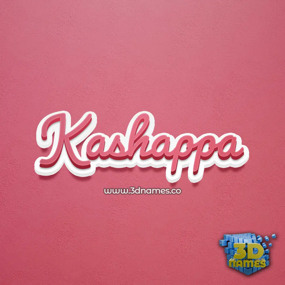 kashappa in Red Scribble style - 3D name wallpaper