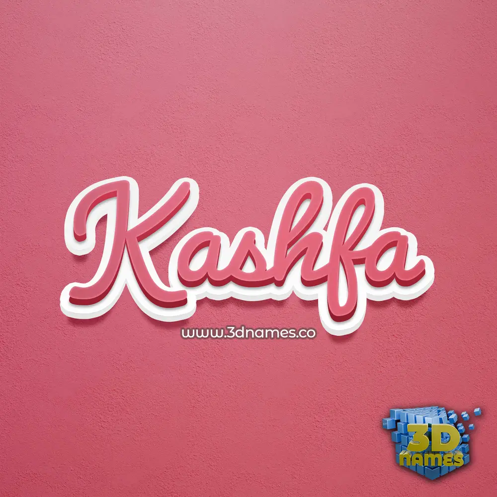 kashfa in Red Scribble style - 3D name wallpaper
