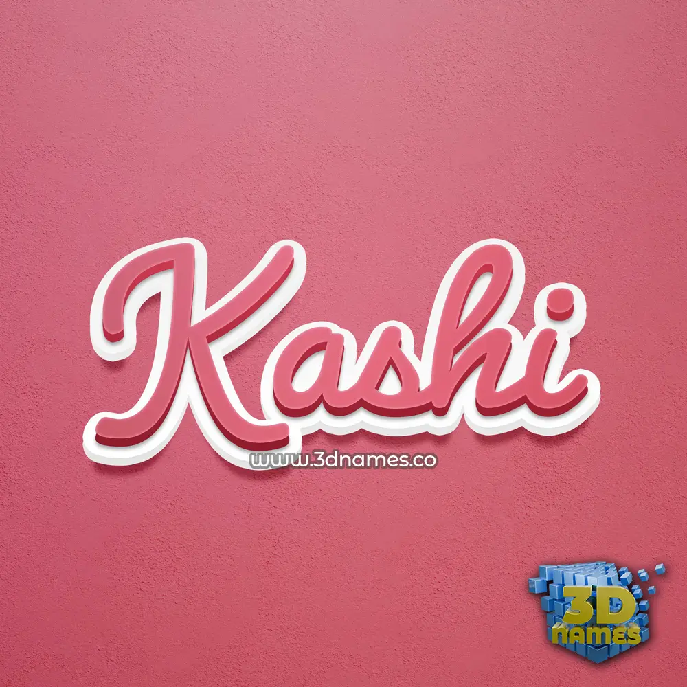 kashi in Red Scribble style - 3D name wallpaper
