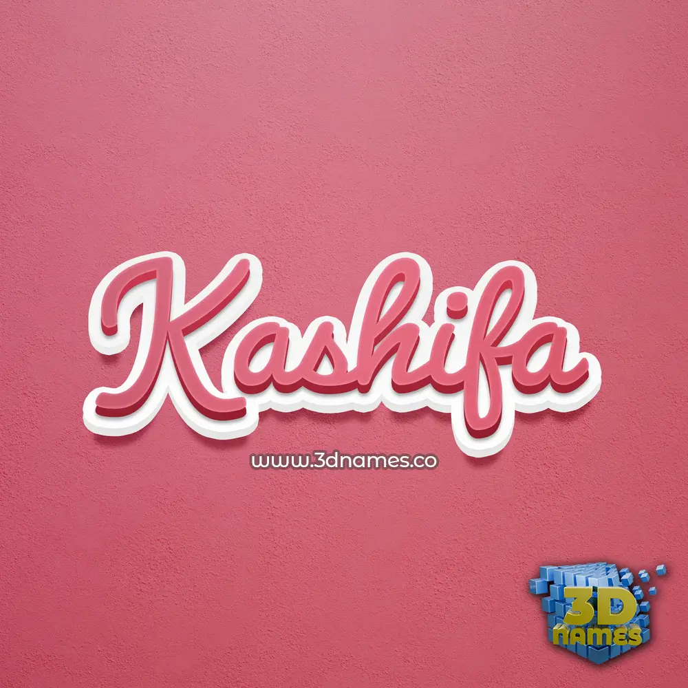 kashifa in Red Scribble style - 3D name wallpaper