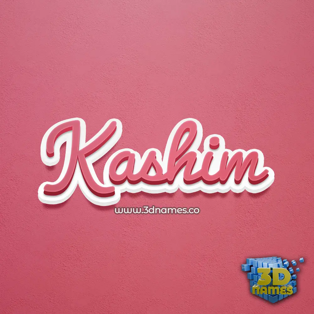 kashim in Red Scribble style - 3D name wallpaper