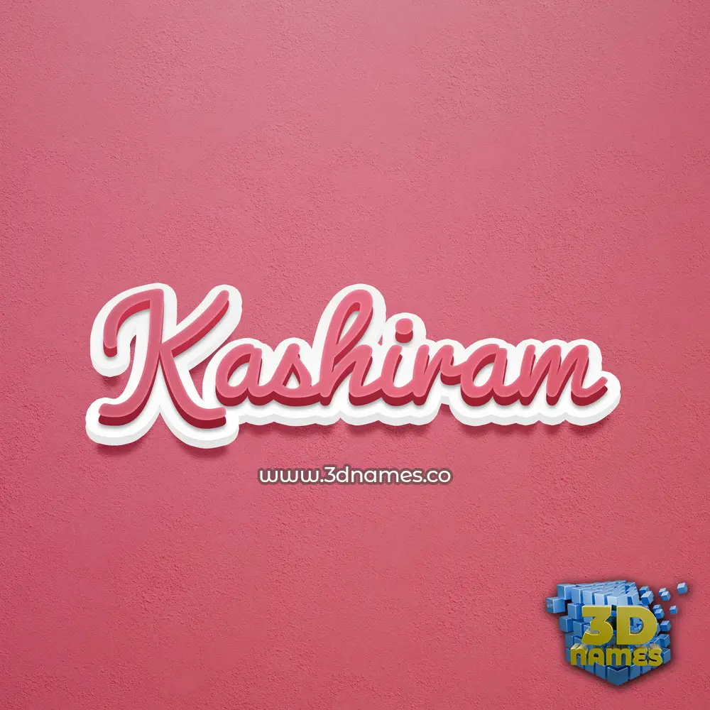 kashiram in Red Scribble style - 3D name wallpaper