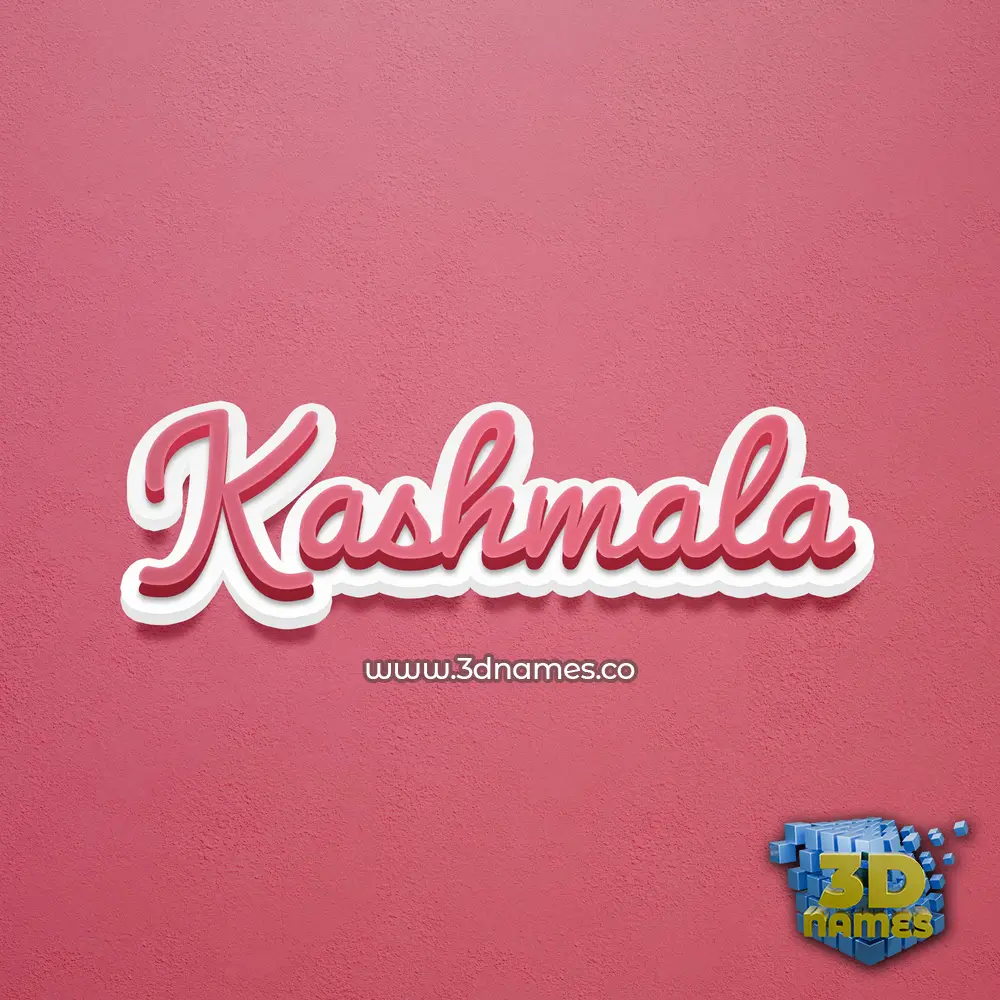 kashmala in Red Scribble style - 3D name wallpaper