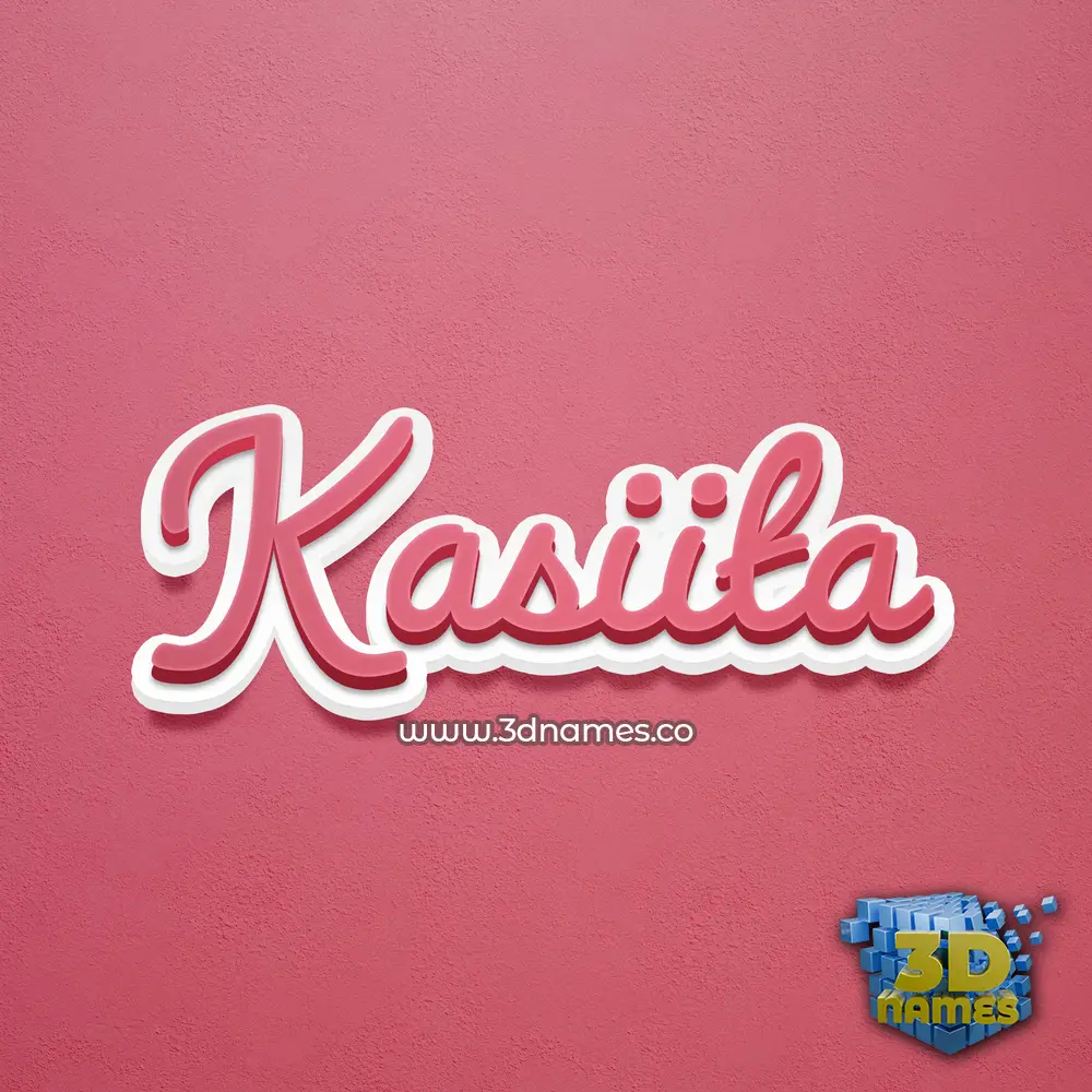 kasiita in Red Scribble style - 3D name wallpaper