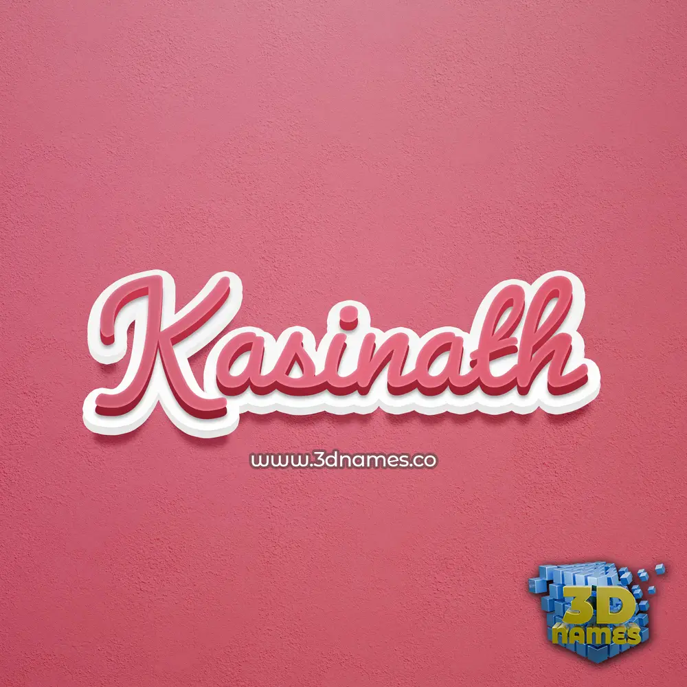 kasinath in Red Scribble style - 3D name wallpaper