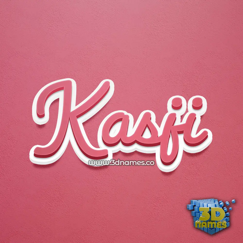 kasji in Red Scribble style - 3D name wallpaper