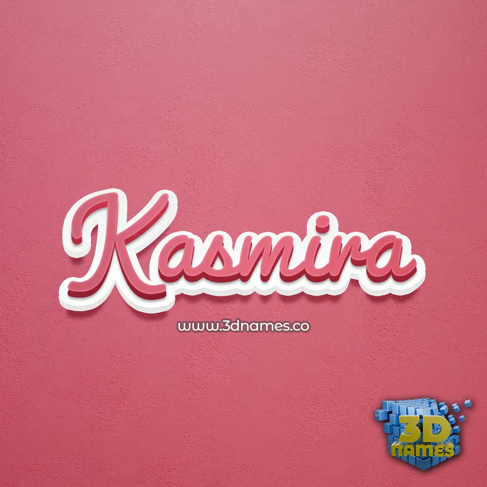 kasmira in Red Scribble style - 3D name wallpaper