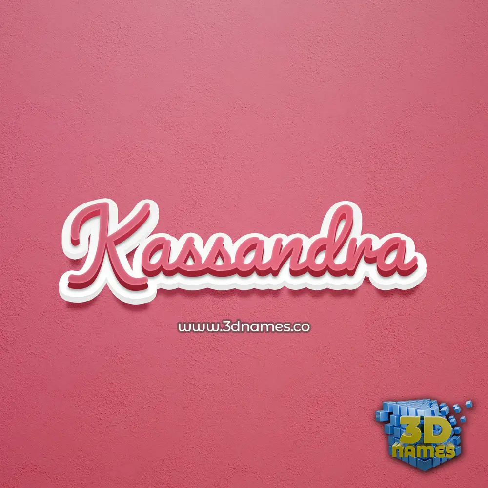 kassandra in Red Scribble style - 3D name wallpaper