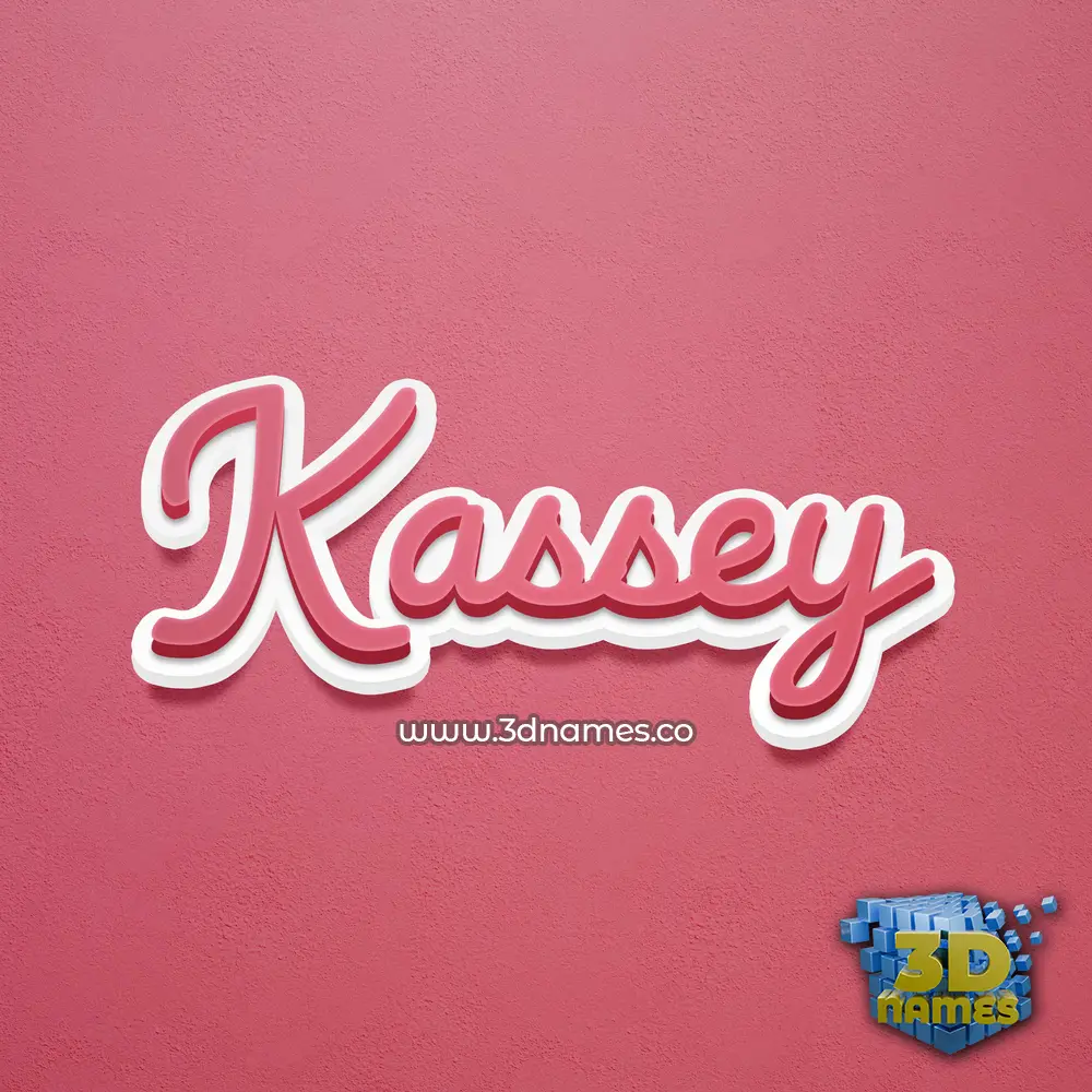 kassey in Red Scribble style - 3D name wallpaper