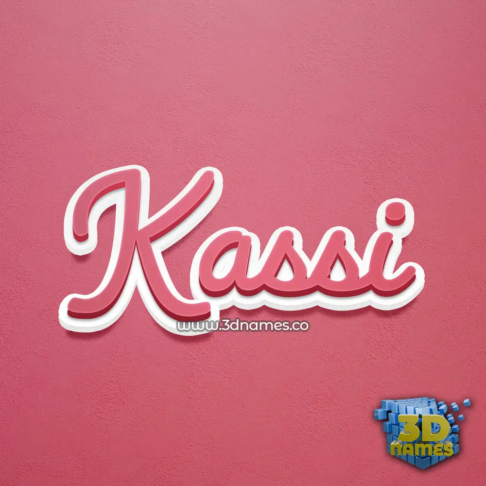 kassi in Red Scribble style - 3D name wallpaper