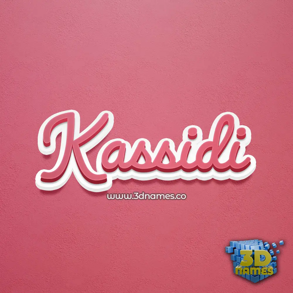 kassidi in Red Scribble style - 3D name wallpaper