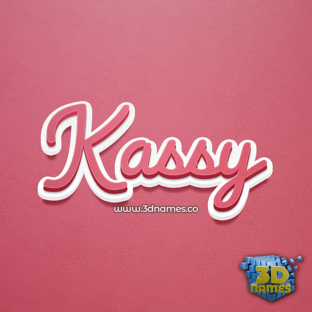 kassy in Red Scribble style - 3D name wallpaper
