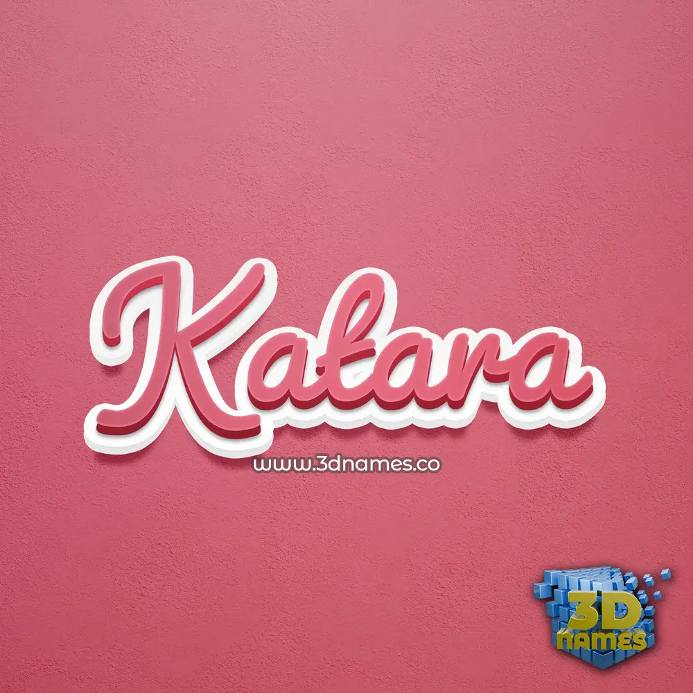 katara in Red Scribble style - 3D name wallpaper