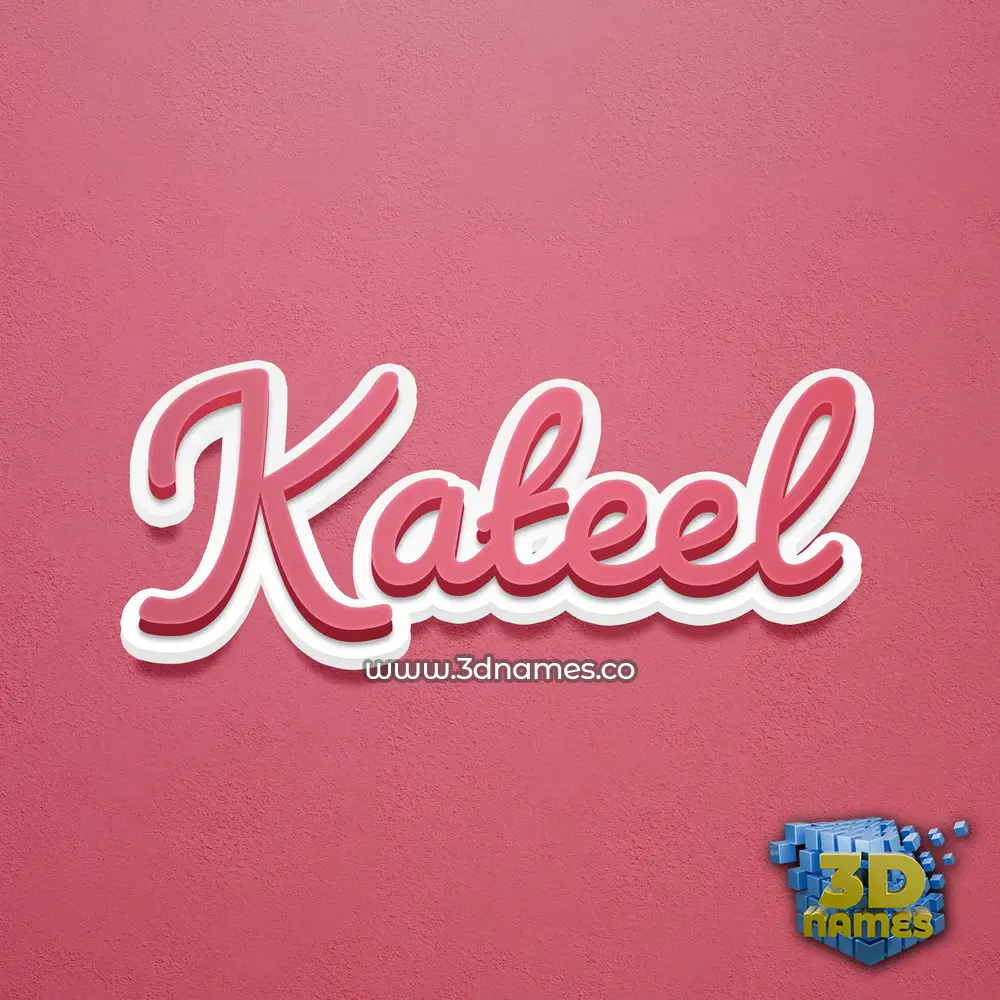kateel in Red Scribble style - 3D name wallpaper