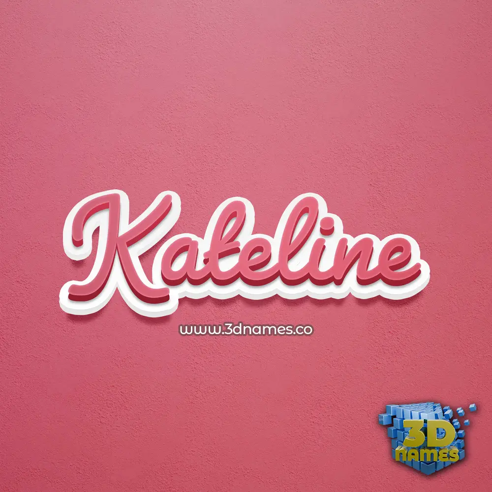 kateline in Red Scribble style - 3D name wallpaper