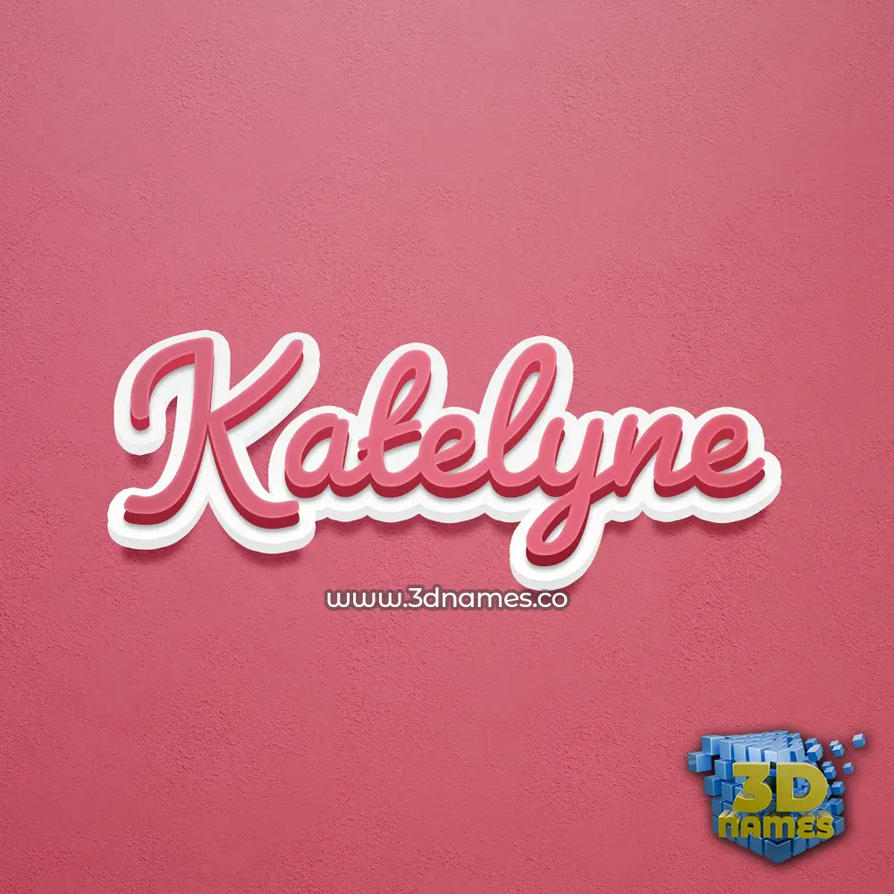 katelyne in Red Scribble style - 3D name wallpaper