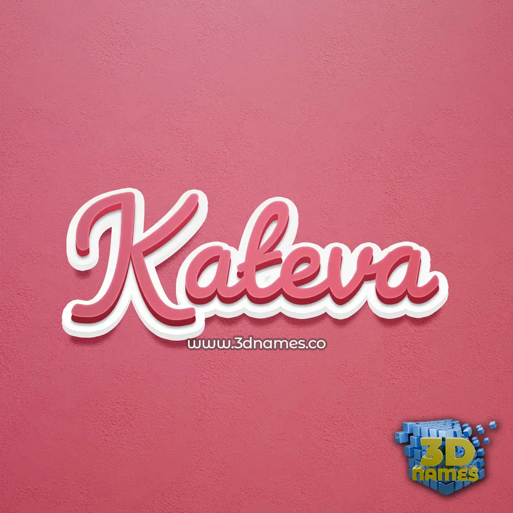 kateva in Red Scribble style - 3D name wallpaper