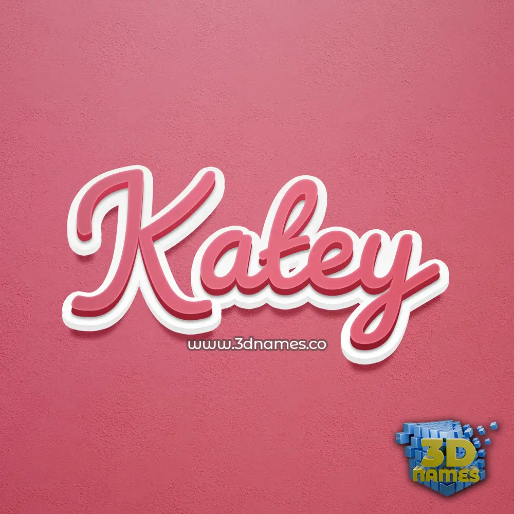 katey in Red Scribble style - 3D name wallpaper