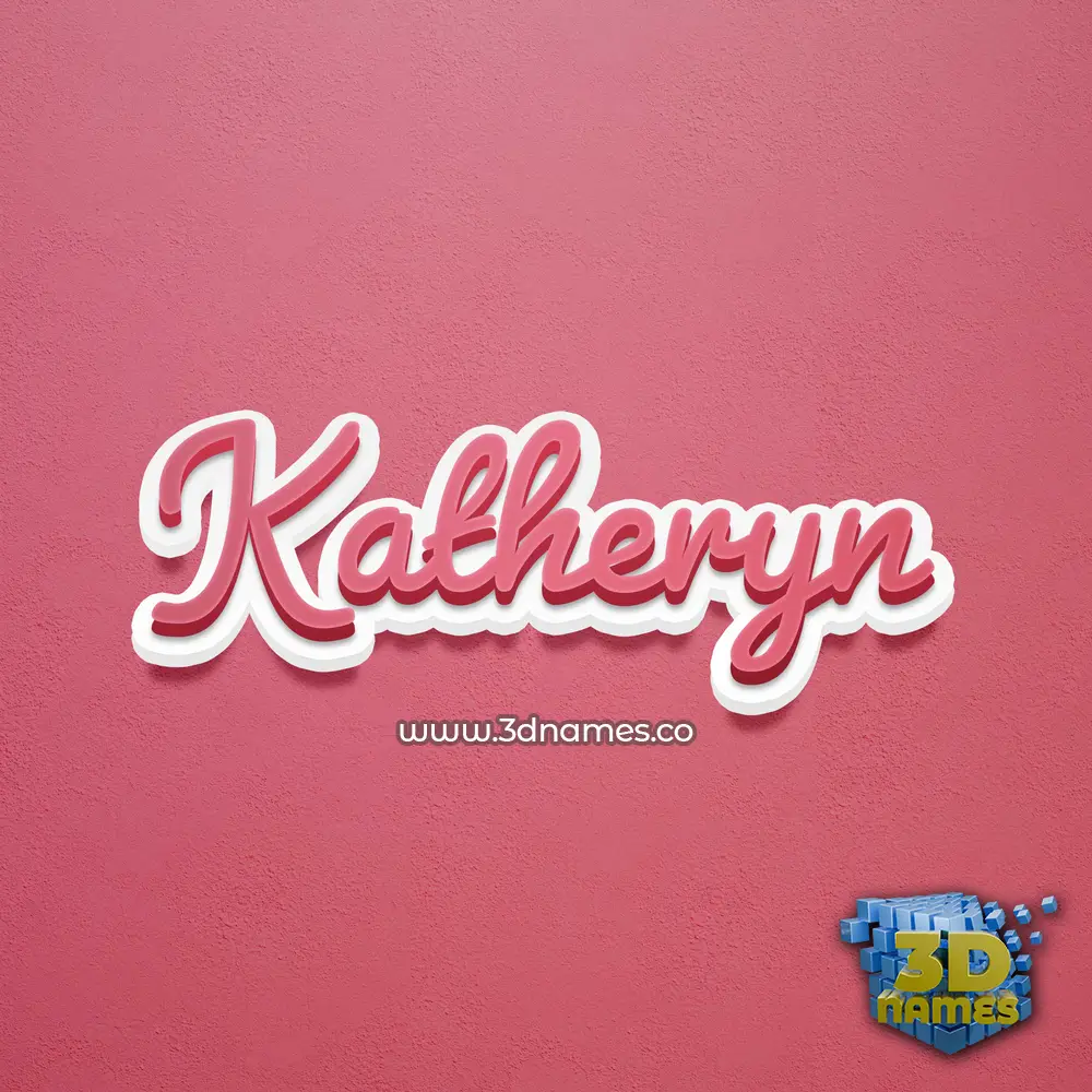 katheryn in Red Scribble style - 3D name wallpaper