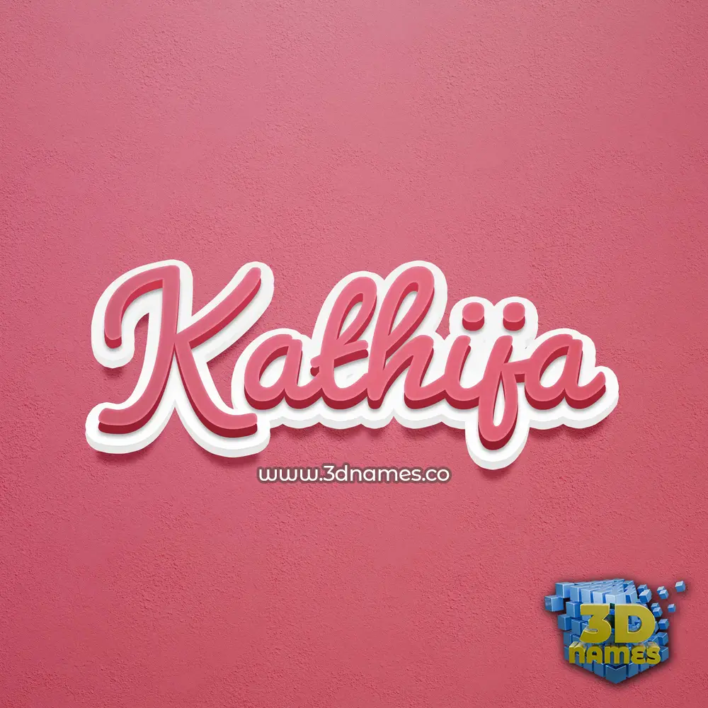 kathija in Red Scribble style - 3D name wallpaper