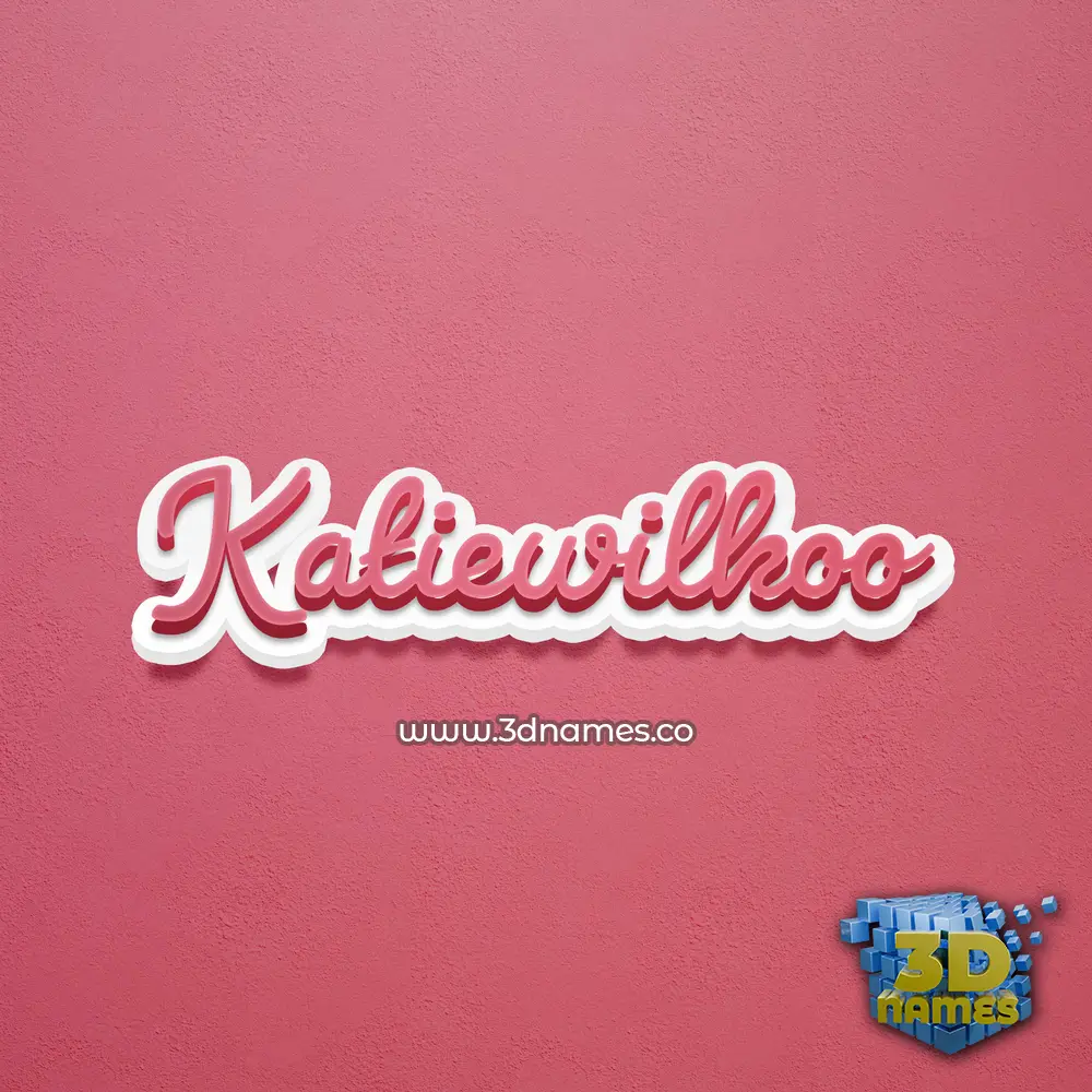 katiewilkoo in Red Scribble style - 3D name wallpaper