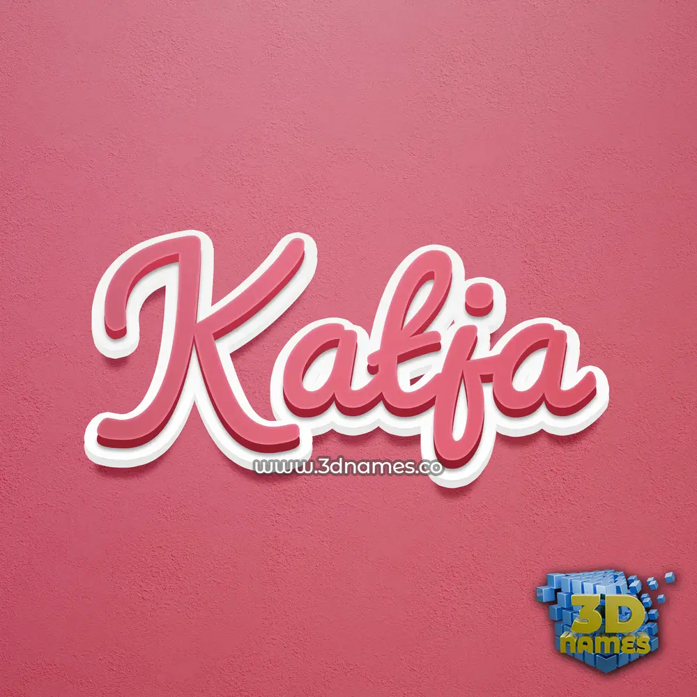katja in Red Scribble style - 3D name wallpaper