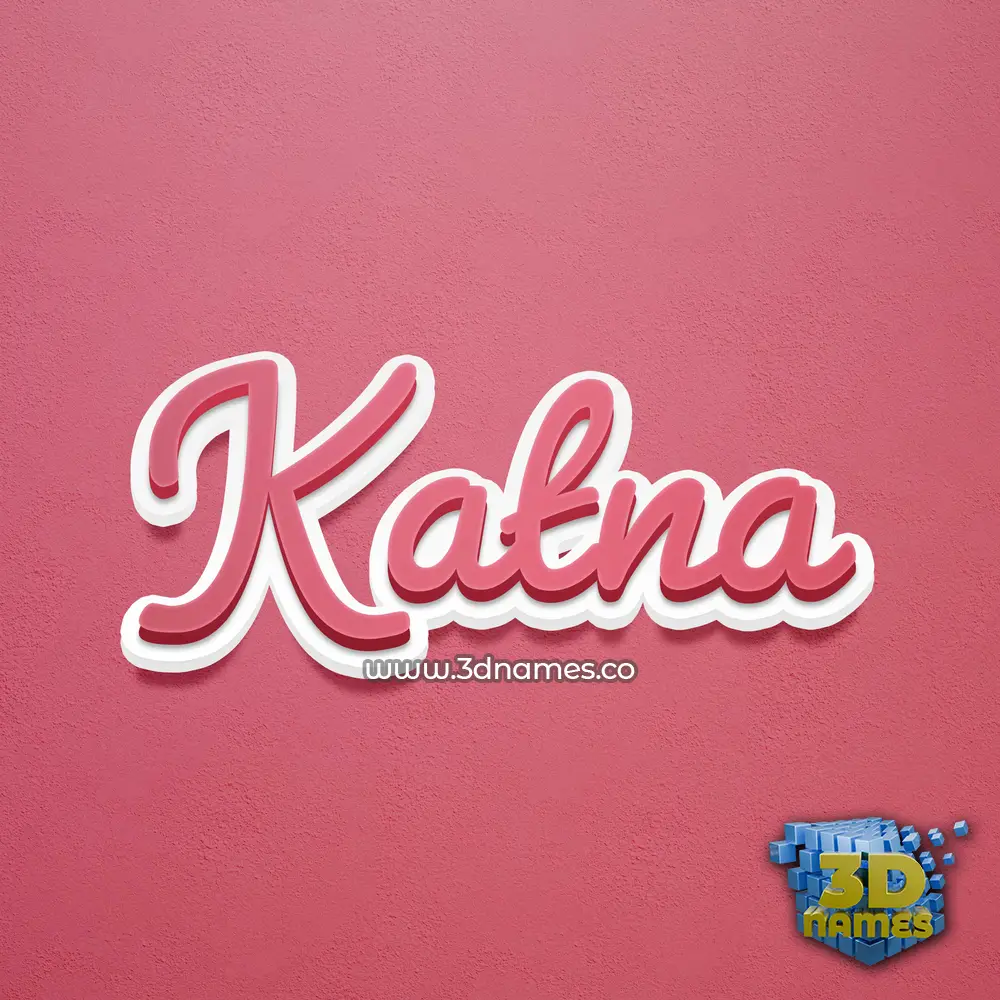 katna in Red Scribble style - 3D name wallpaper