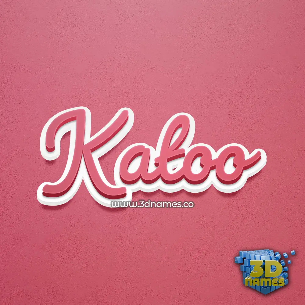 katoo in Red Scribble style - 3D name wallpaper