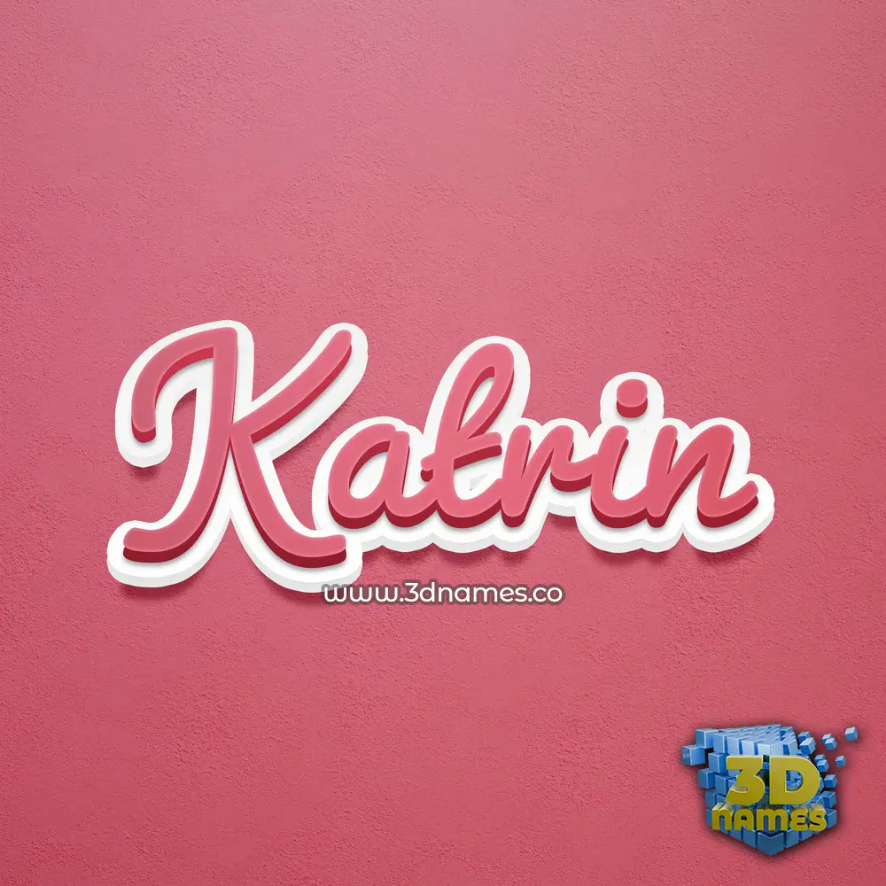 katrin in Red Scribble style - 3D name wallpaper