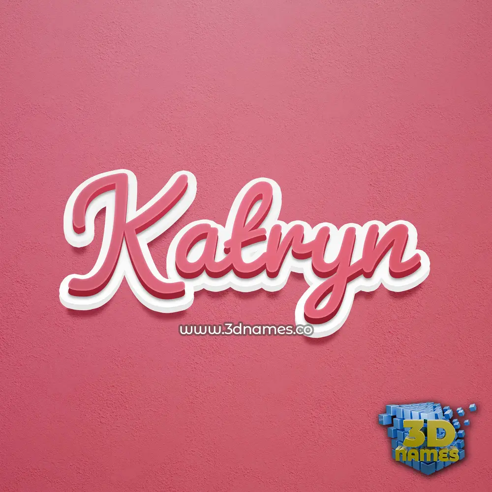 katryn in Red Scribble style - 3D name wallpaper