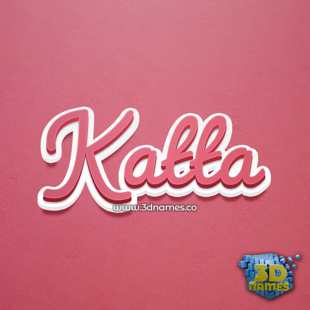 katta in Red Scribble style - 3D name wallpaper