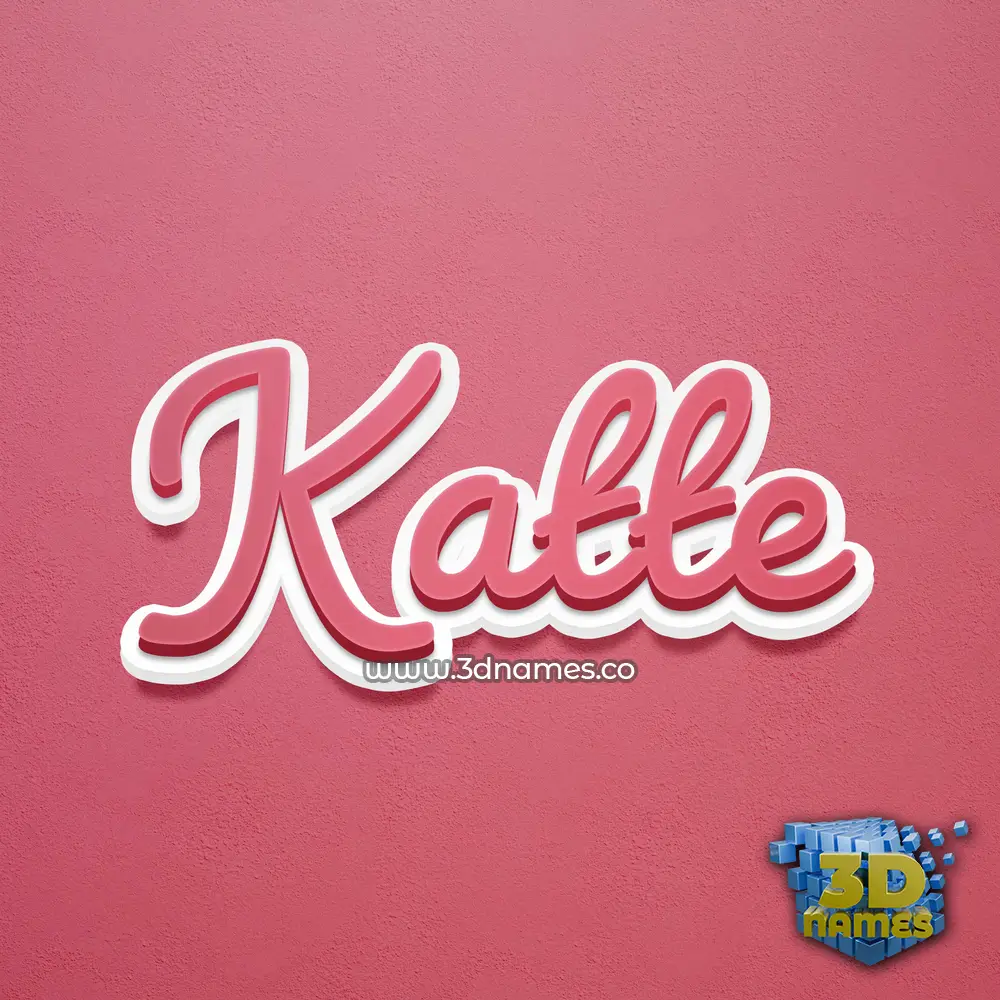 katte in Red Scribble style - 3D name wallpaper