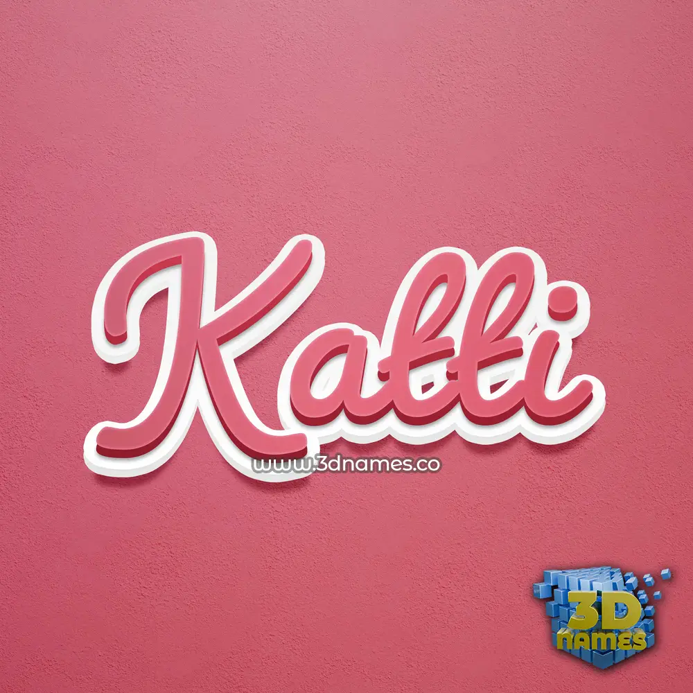 katti in Red Scribble style - 3D name wallpaper