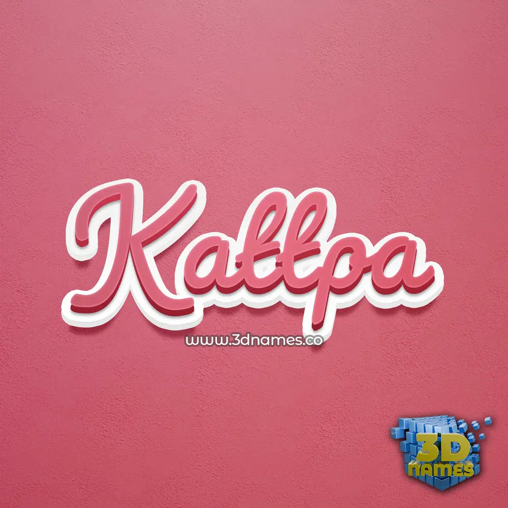 kattpa in Red Scribble style - 3D name wallpaper