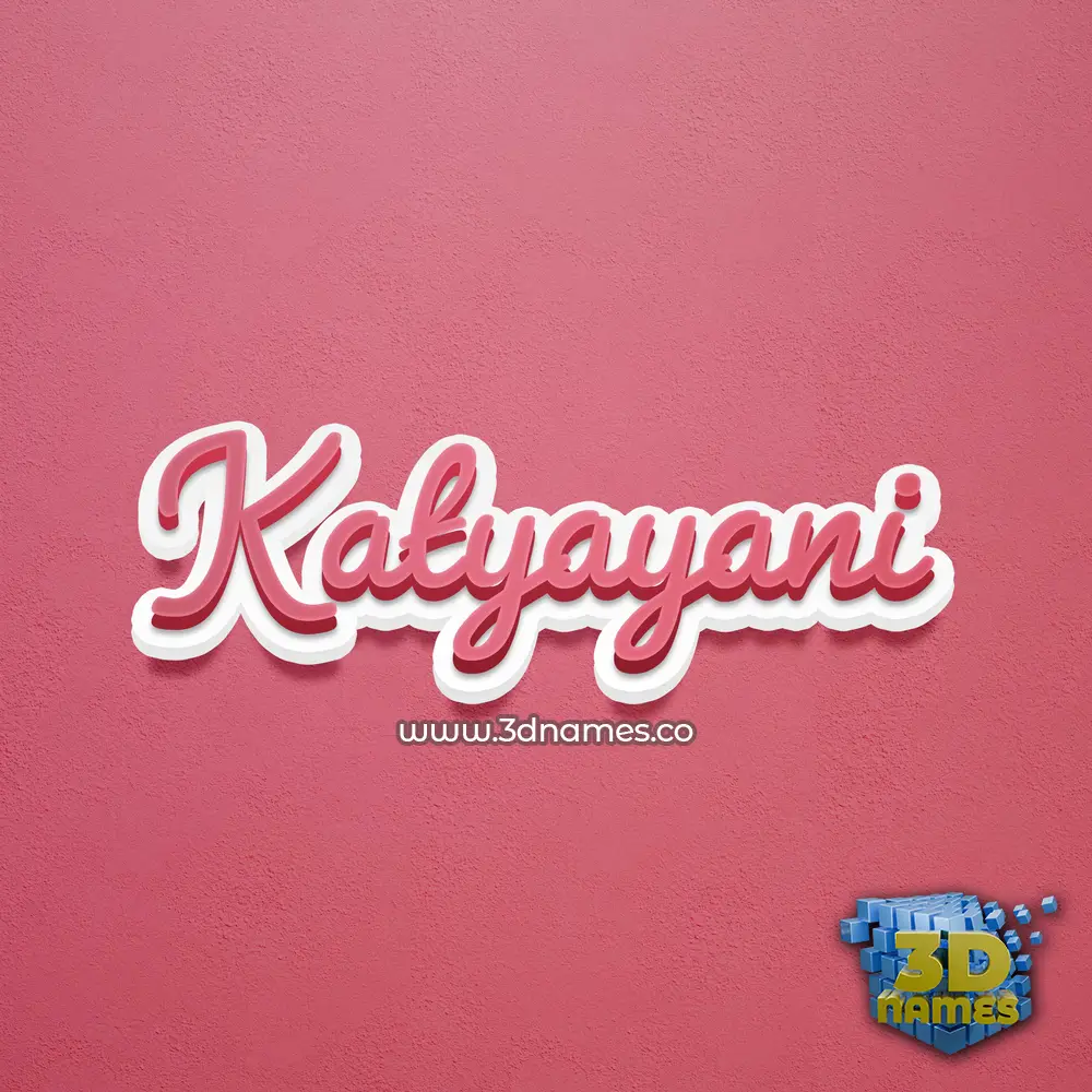 katyayani in Red Scribble style - 3D name wallpaper