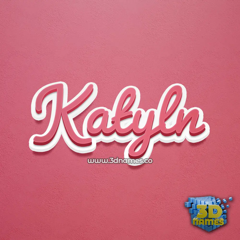 katyln in Red Scribble style - 3D name wallpaper