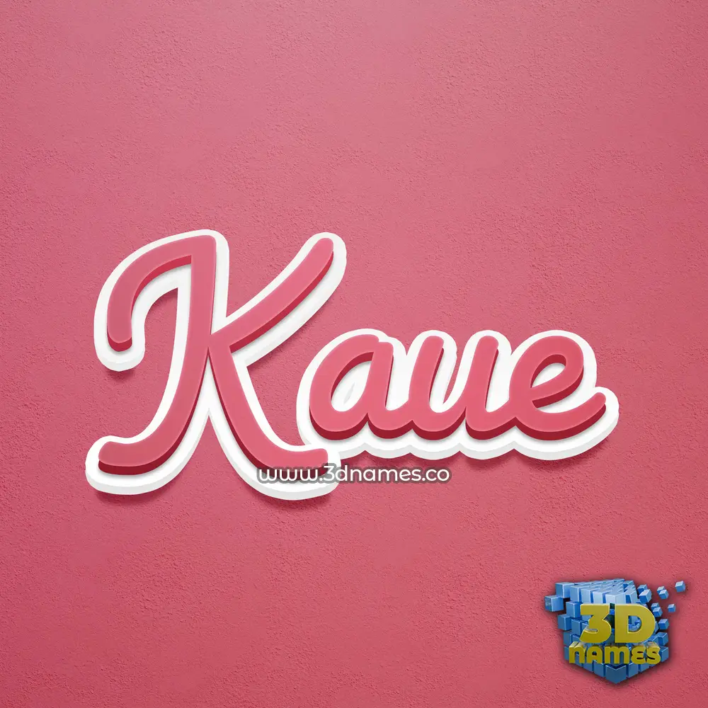 kaue in Red Scribble style - 3D name wallpaper