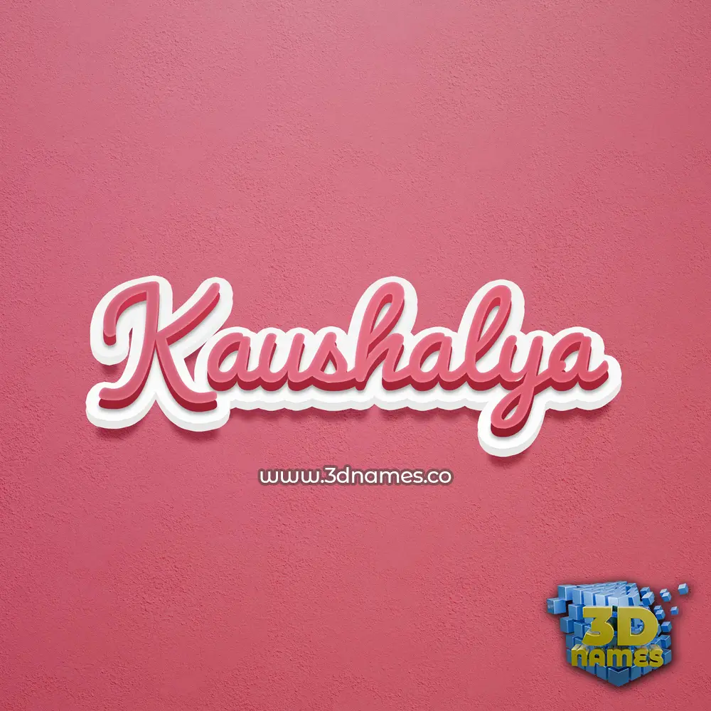 kaushalya in Red Scribble style - 3D name wallpaper