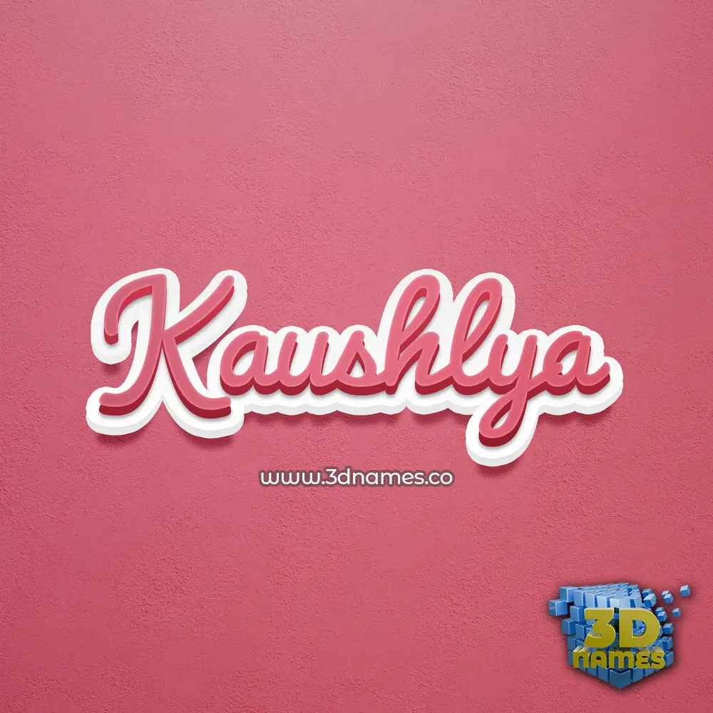 kaushlya in Red Scribble style - 3D name wallpaper