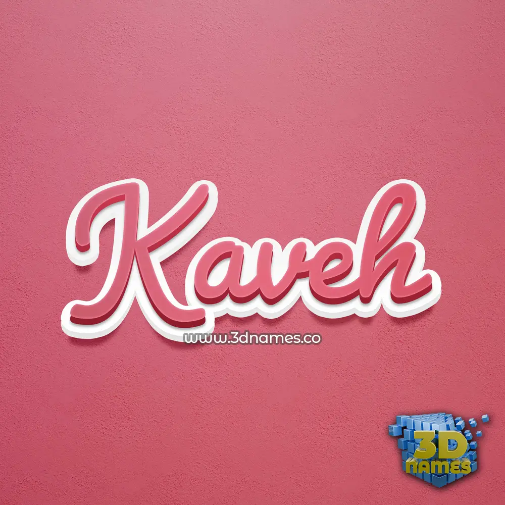kaveh in Red Scribble style - 3D name wallpaper