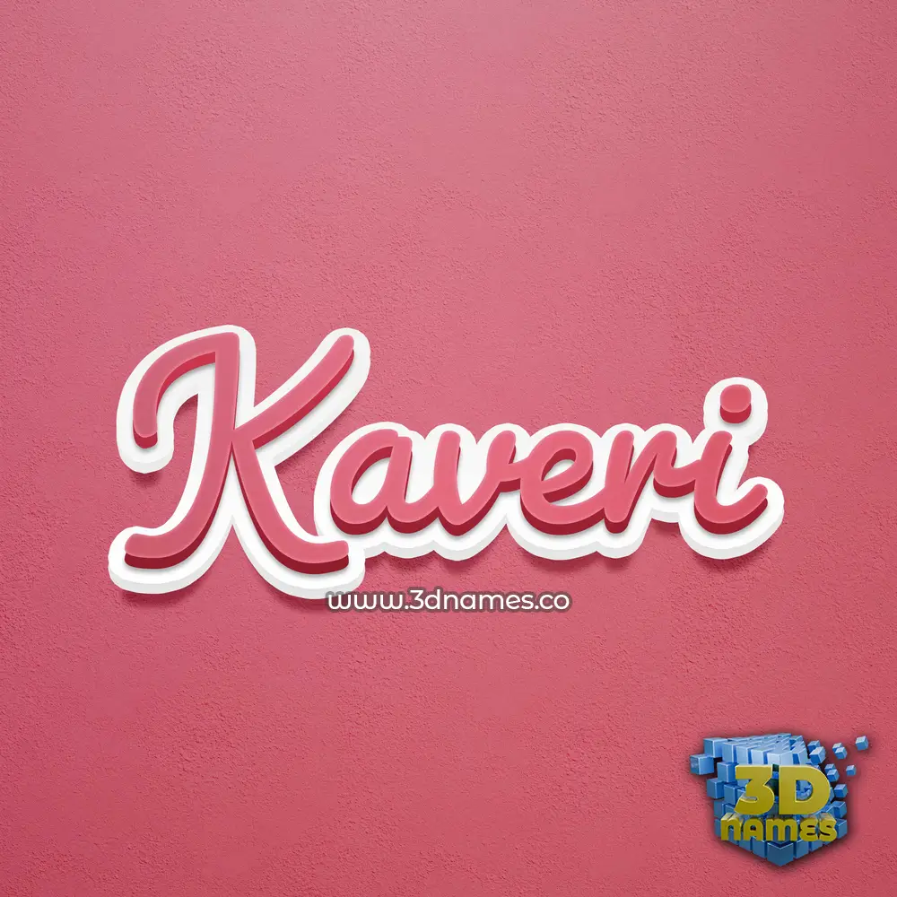 kaveri in Red Scribble style - 3D name wallpaper