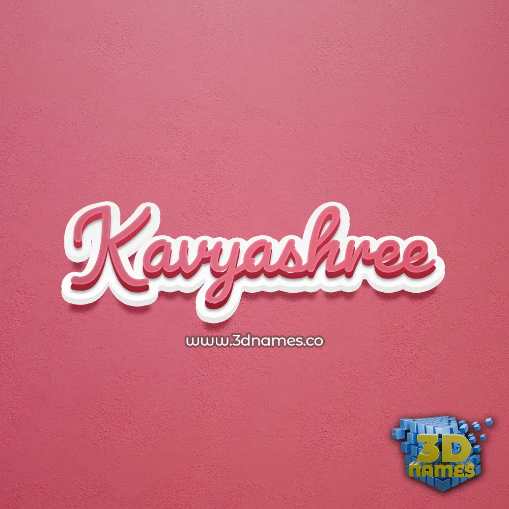 kavyashree in Red Scribble style - 3D name wallpaper
