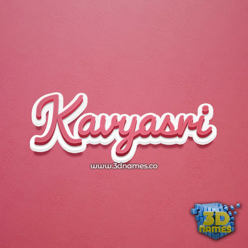 kavyasri in Red Scribble style - 3D name wallpaper