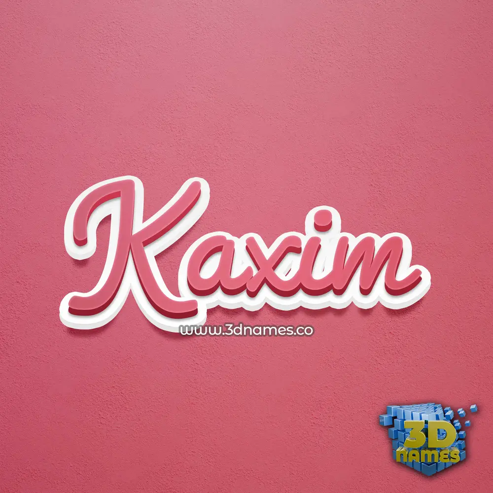 kaxim in Red Scribble style - 3D name wallpaper