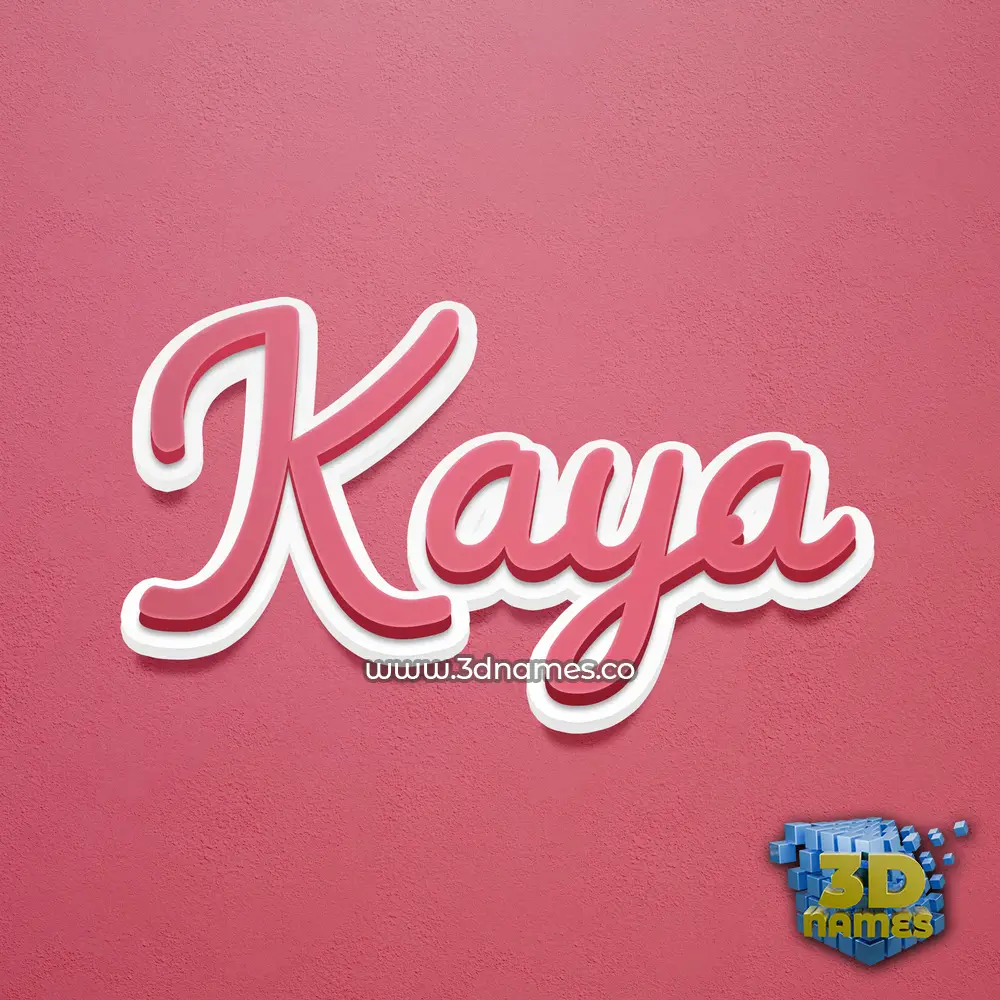 kaya in Red Scribble style - 3D name wallpaper