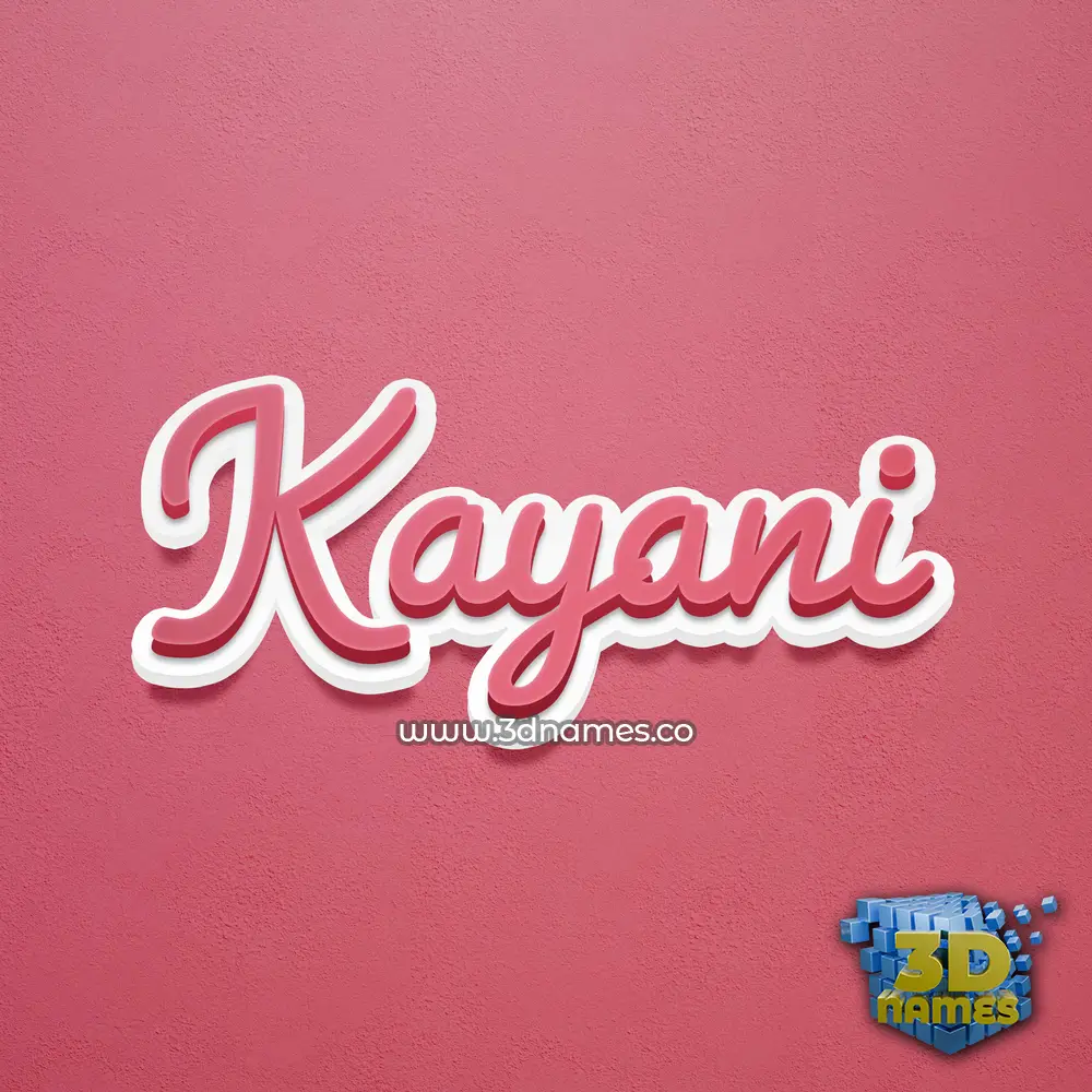 kayani in Red Scribble style - 3D name wallpaper