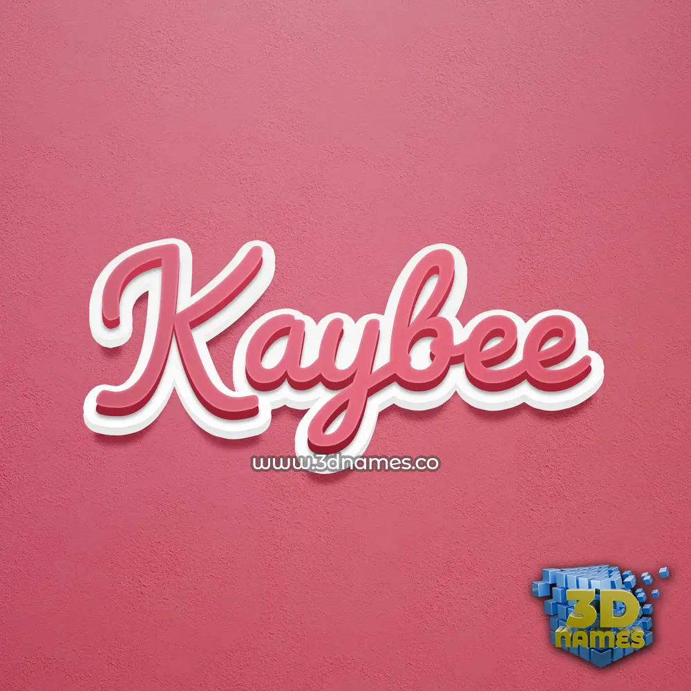 kaybee in Red Scribble style - 3D name wallpaper