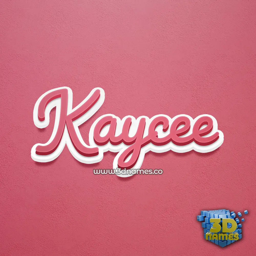 kaycee in Red Scribble style - 3D name wallpaper