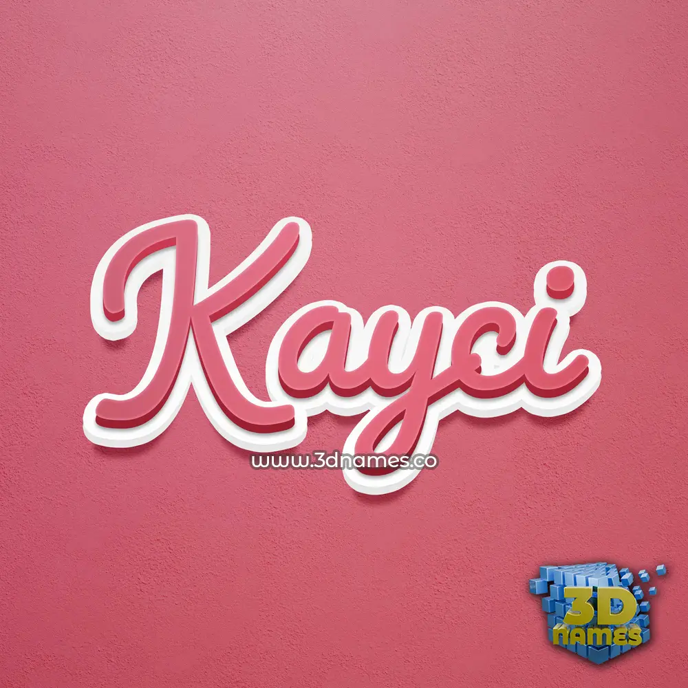 kayci in Red Scribble style - 3D name wallpaper