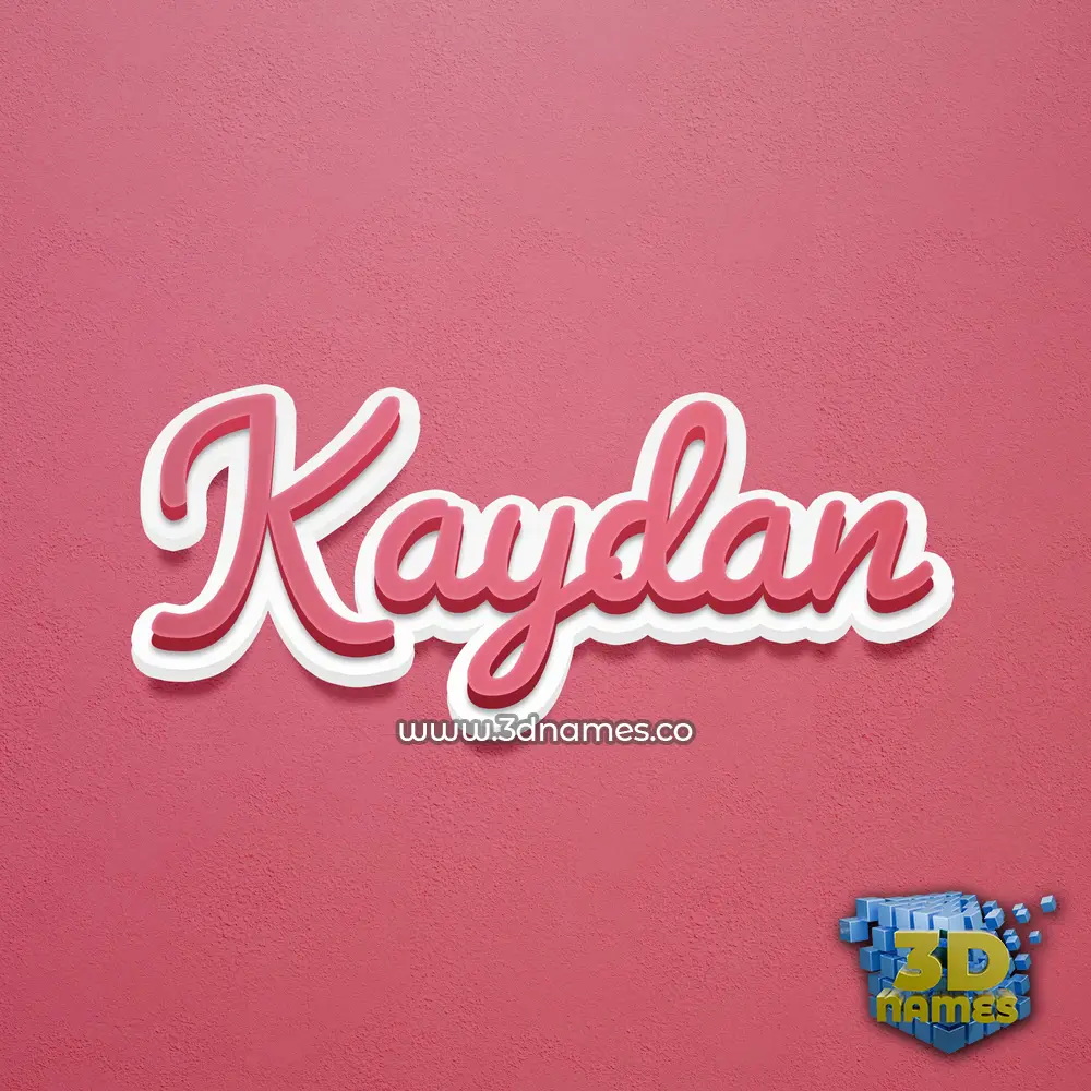 kaydan in Red Scribble style - 3D name wallpaper